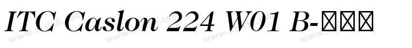 ITC Caslon 224 W01 B字体转换